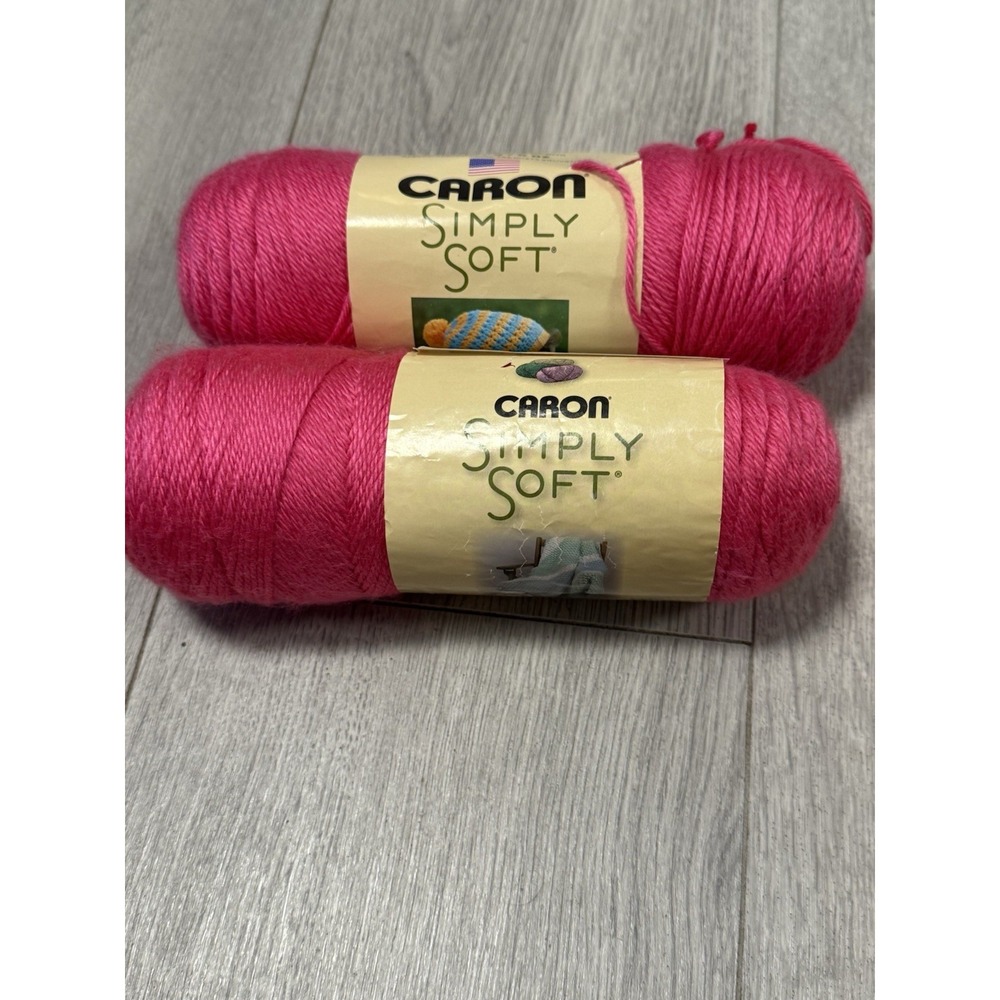 Vintage Caron Simply Soft Yarn | Lot Of 2 "Watermelon" | DISCONTINUED